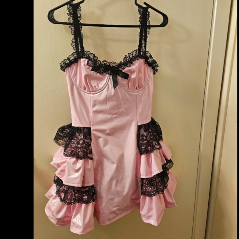 Dollskill pink patent dress